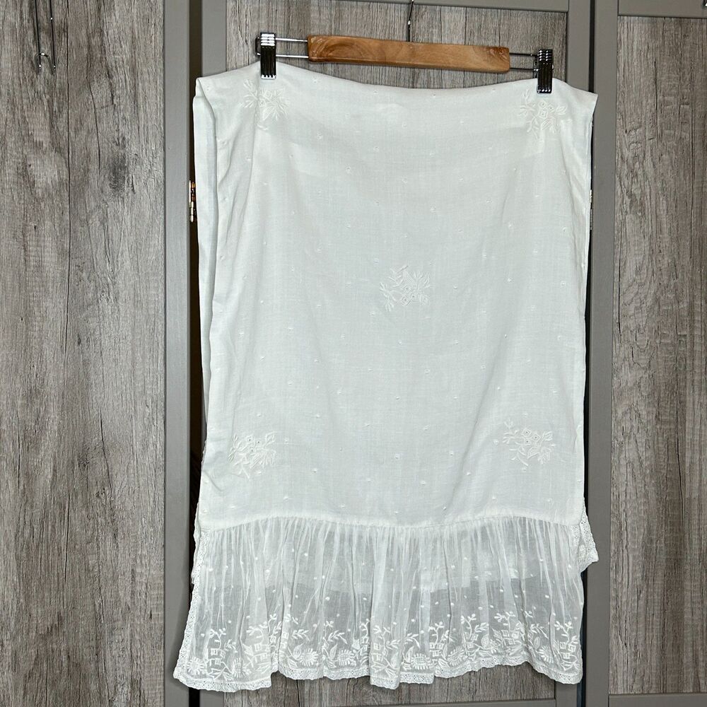 Pillow Case Shabby Chic French Country Cottage Farmhouse White Color 34" Long